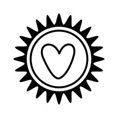 beautiful flower garden with heart decoration