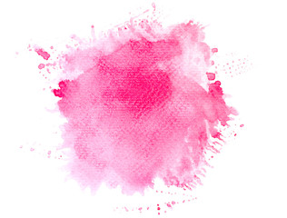 abstract watercolor background.splash brush color pink on paper.