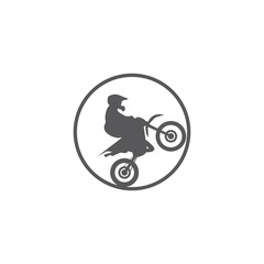 motocross rider illustration vector template