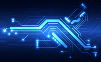 Vector circuit board background technology. illustration