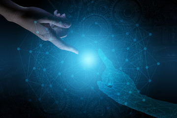 conceptual representation of human interaction with future technologies for industrial automation....