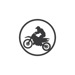 motocross rider illustration vector template