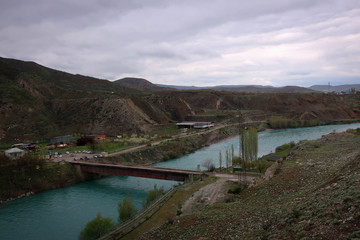 Obraz na płótnie Canvas Scenic view of Sulak River in Dagestan, Russia
