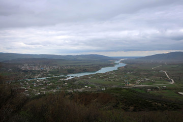 Fototapeta premium Scenic view of Sulak River in Dagestan, Russia
