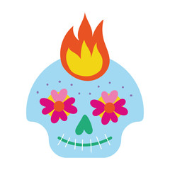 skull head mask painted icon