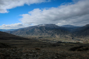Tough Caucasus mountains view near Gergebil village, Dagestan, Russia