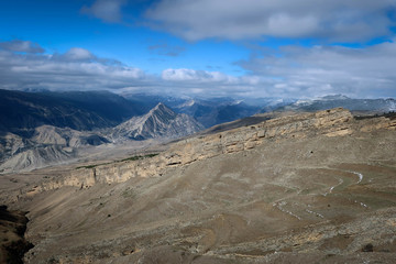 Tough Caucasus mountains view near Gergebil village, Dagestan, Russia