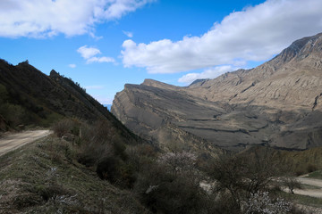 Fototapeta na wymiar Wild Caucasus mountains landscape near Arakani village, Dagestan, Russia