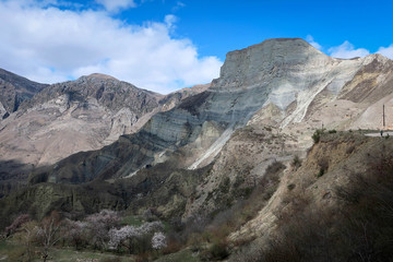 Naklejka na ściany i meble Wild Caucasus mountains landscape near Arakani village, Dagestan, Russia