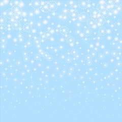 Sparce snow Snow flakes. Beauteous winter silver snowflake overlay template. Fancy vector illustration.