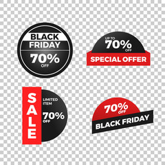 Black Friday Sale Design Banner Collection. Special Offer, Best Sale, Best Offer Design Element for Promotion Ads