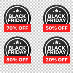 Black Friday Sale Design Banner Collection. Special Offer, Best Sale, Best Offer Design Element for Promotion Ads