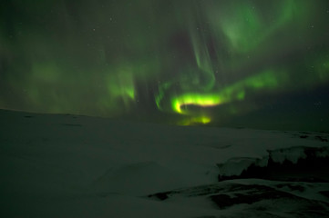 Aurora Borealis. Northern Lights. Teriberka. Murmansk region. Russia