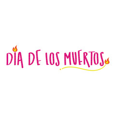 dia de los muertos lettering