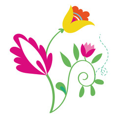 beautiful flowers garden decorative icons