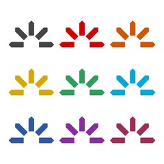 Arrows color set icons