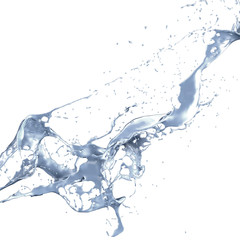 Splash fluid. 3d illustration, 3d rendering.