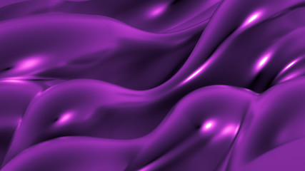 Luxury background with metal drapery fabric. 3d illustration, 3d rendering.