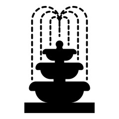 Fountain Tier of Water icon black color vector illustration flat style image