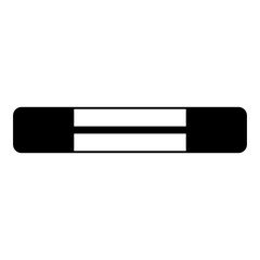 Electric fuse circuit symbols Overload protection Fusible element icon black color vector illustration flat style image