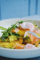 salad with seafood and vegetables