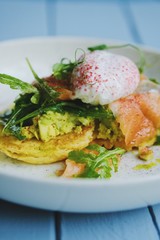 salad with seafood and vegetables