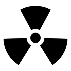 Radioactivity Symbol Nuclear sign icon black color vector illustration flat style image © Serhii
