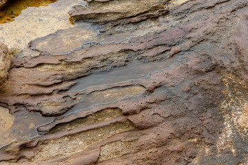 Abstract weathered light and dark brown Rock Pattern