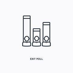 Exit poll outline icon. Simple linear element illustration. Isolated line Exit poll icon on white background. Thin stroke sign can be used for web, mobile and UI.