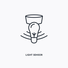Light Sensor outline icon. Simple linear element illustration. Isolated line Light Sensor icon on white background. Thin stroke sign can be used for web, mobile and UI.