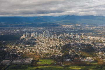 Vancouver Neighbourhoods of Burnaby and Brentwood from the air