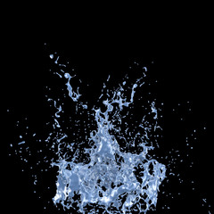 Splash fluid. 3d illustration, 3d rendering.