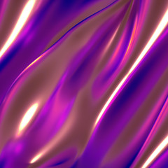 Luxury background with metal drapery fabric. 3d illustration, 3d rendering.