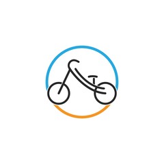 Bicycle. Bike icon vector. Cycling concept. Sign for bicycle path Isolated on white background.