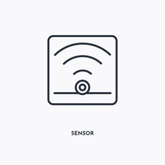 Sensor outline icon. Simple linear element illustration. Isolated line Sensor icon on white background. Thin stroke sign can be used for web, mobile and UI.