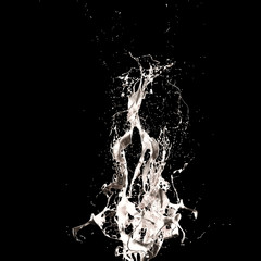 Splash fluid. 3d illustration, 3d rendering.