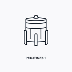 Fermentation outline icon. Simple linear element illustration. Isolated line Fermentation icon on white background. Thin stroke sign can be used for web, mobile and UI.