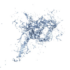 Fototapeta premium Splash fluid. 3d illustration, 3d rendering.