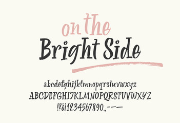 On the Bright Bide handwritten font. Script. 