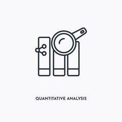 quantitative analysis outline icon. Simple linear element illustration. Isolated line quantitative analysis icon on white background. Thin stroke sign can be used for web, mobile and UI.