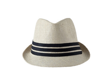 Straw hat in isolated white background