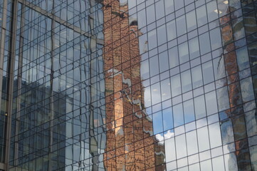 reflection of office building