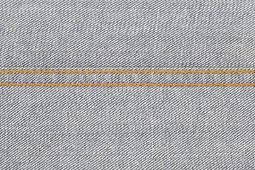 Gray Denim or jeans fabric with seam texture abstract background