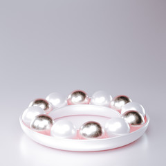 Elegant minimal background. 3d illustration, 3d rendering.