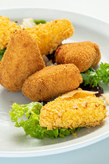 Gourmet food in the restaurant.  Tasty food. 