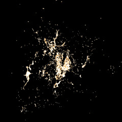 Splash fluid. 3d illustration, 3d rendering.