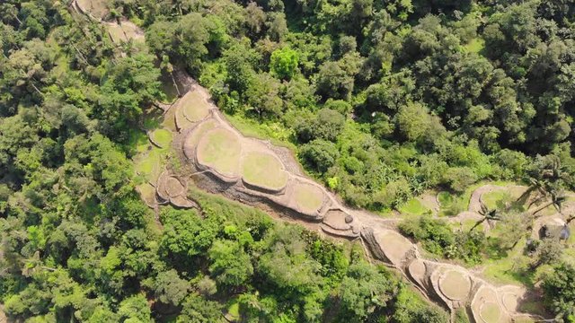 Architecture of the lost city in Santa Marta, Colombia