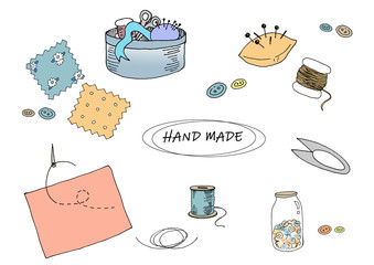 32 076 Cute Sewing Wall Murals Canvas Prints Stickers Wallsheaven