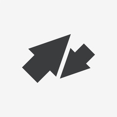 Transfer Arrows Flat Vector Icon