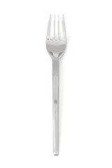 silver fork isolated on white